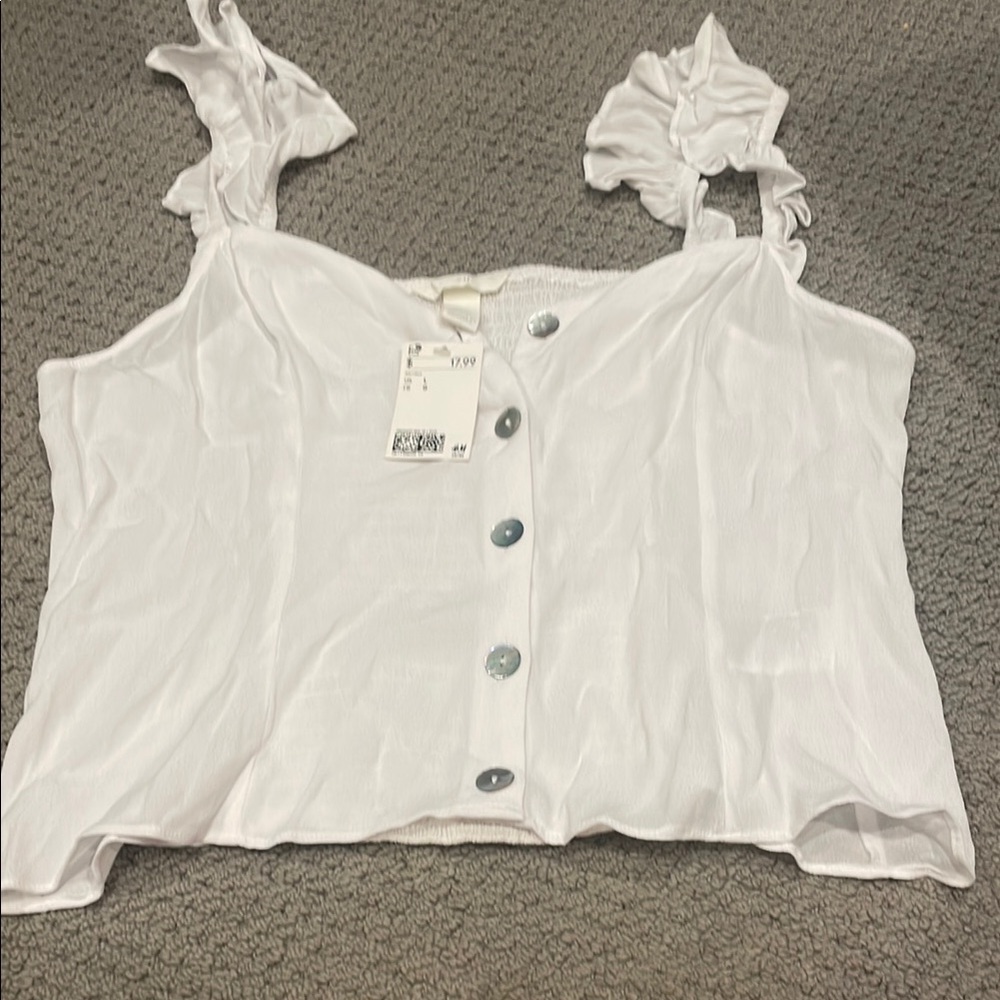 White Button-Down Women's Top